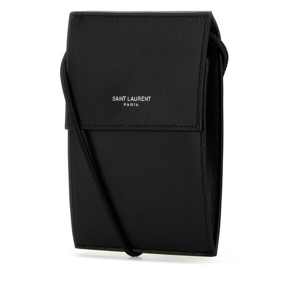 Saint Laurent Men Black Leather Pouch - Picture 2 of 2
